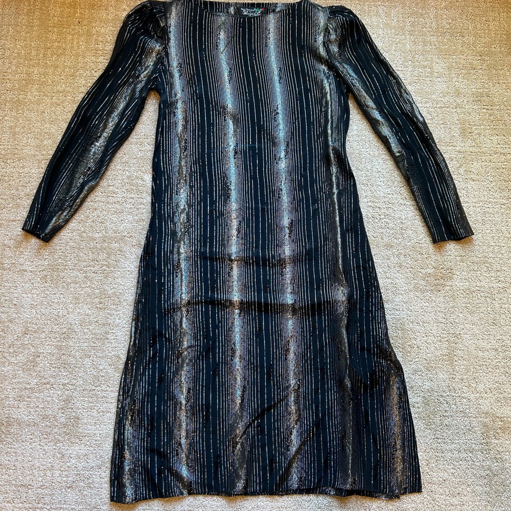 Vintage Long Sleeve Sparkle Dress